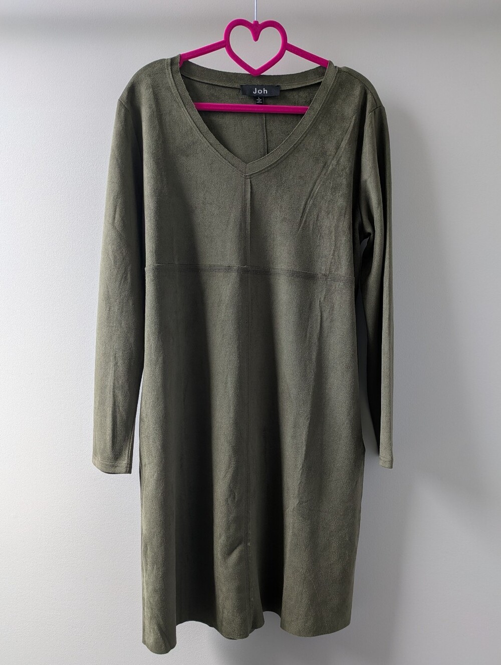 Joh Olive V-Neck Long Sleeve Dress